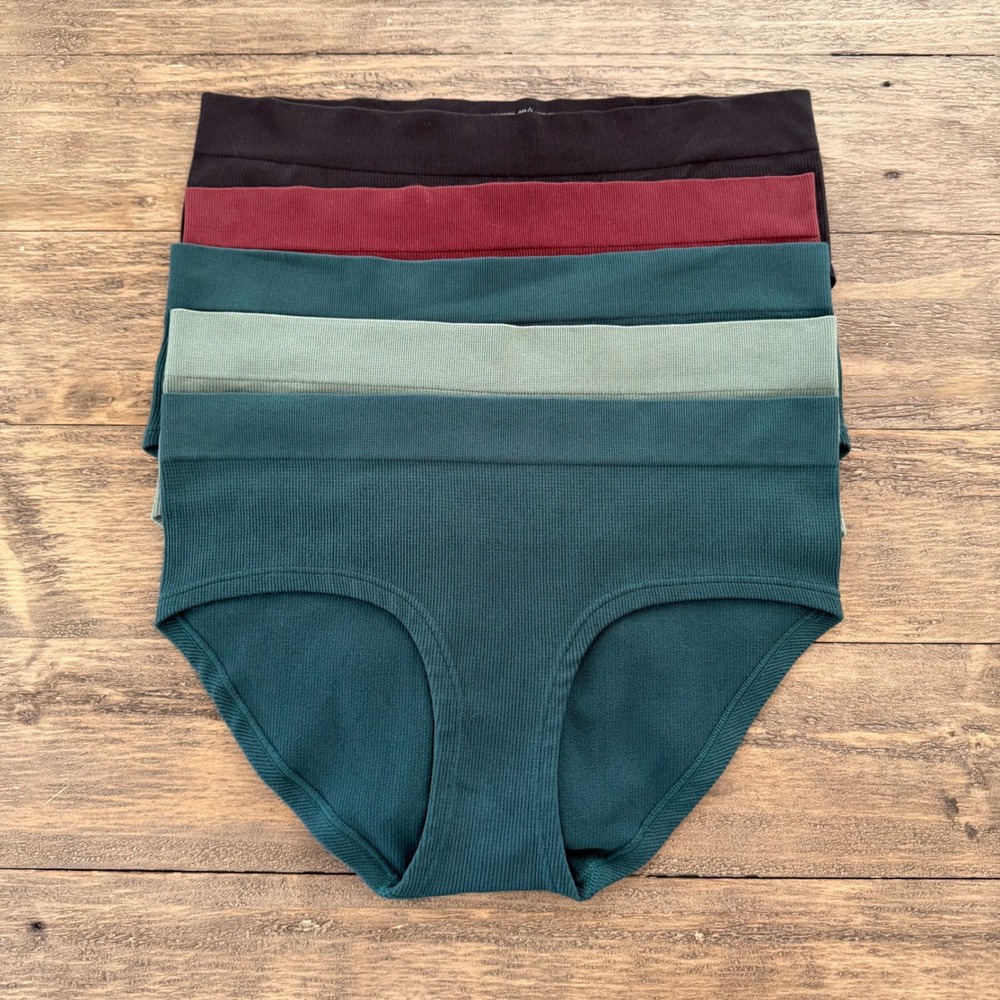 Aerie Real Good Ribbed Boybrief Underwear Multi Pack Set of 5 XL Black Teal Red